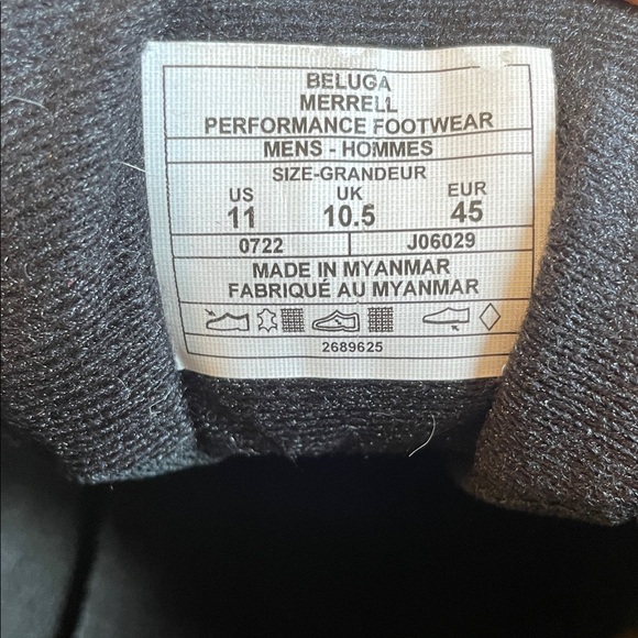 EUC Merrell Beluga Black and Gray Mesh Athletic Vibram Performance Hiking Shoes - Picture 2 of 6